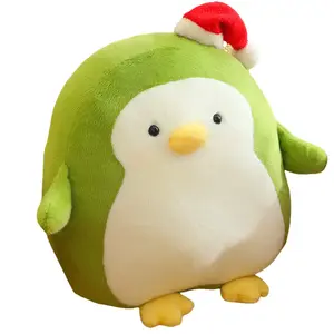 Креативная милая плюшевая кукла пингвин в шляпе высота 50см Howard, зеленый