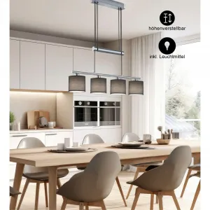 Подвесной светильник Trio Leuchten Garda, серебряный