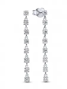 Серьги-подвески с восемью сверкающими камнями Pandora, серебро