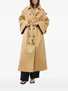 Пальто с поясом на пуговицах By Malene Birger, нейтральный