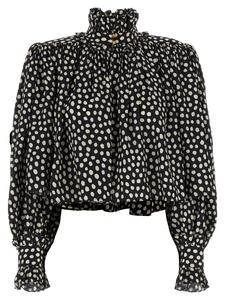 Топ с макси плечами CHLOÉ, черный