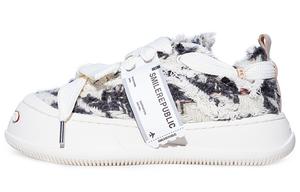 Кеды унисекс с низким верхом черного/белого цвета Smilerepublic