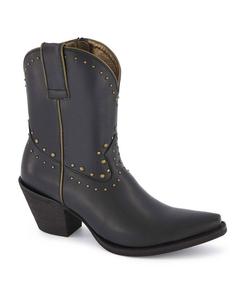 Женские кожаные короткие сапоги в стиле вестерн премиум-класса от Forastero, Black