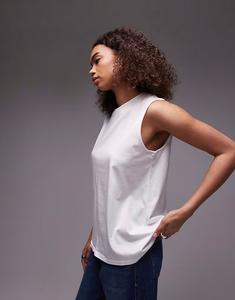 Футболка ARKET из джерси с короткими рукавами белого цвета