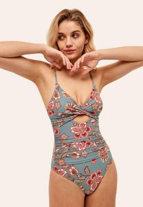 Купальный костюм WICKELOPTIK BAUCHWEG RAFFUNGEN ZIERAUSSCHNITTEN Cupshe, цвет Retro Blumenmuster