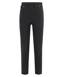 Черные брюки с передними карманами и логотипом. Elisabetta Franchi, черный