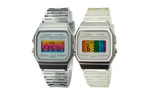 CASIO Ретро серия кварцевые часы с белым циферблатом на ремешке унисекс