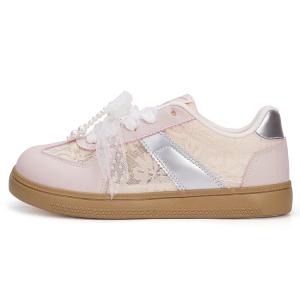 WARRIOR Легкие и дышащие низкие кроссовки для скейтбординга женские светло-розовые, красные, серебристые