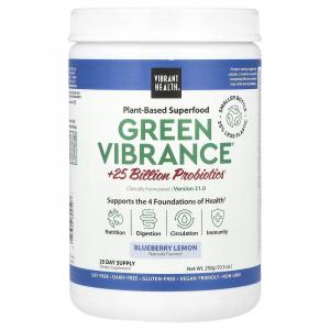 Vibrant Health, Green Vibrance, версия 21.0, голубика и лимон, 292 г (10,3 унции)