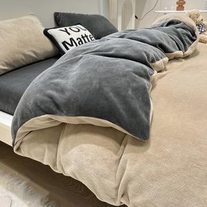 Disney Зимний комплект одеяла из флиса, 200×230 см, наполнитель 3,5 кг, двусторонний утолщенный велюр, цвет каки + серый