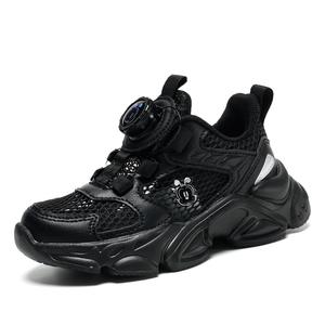 Низкие детские беговые кроссовки Kids' BOBDOG, черный [Двойная сетка]