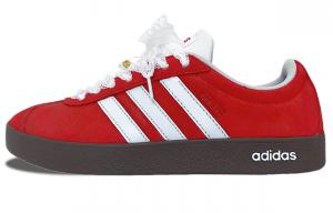 Adidas Neo Женские кроссовки для скейтбординга VL Court Lifestyle Coverage с низким верхом, устойчивые к истиранию, кирпично-красные