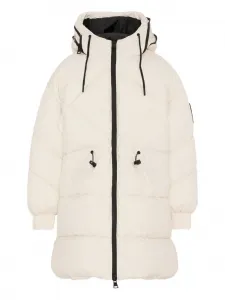 Стёганое пальто с капюшоном Msgm Kids, белый