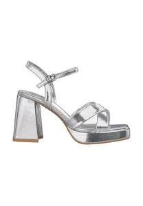 Босоножки на высоком каблуке PUNTERA Y CIERRE CON HEBILLA - Platform sandals Alma Blue, серебряный