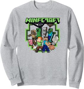 Толстовка с логотипом Minecraft Group Burst, серая