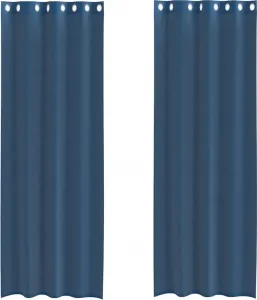 Шторы из вуали с люверсами, 2 шт., королевский синий vidaXL