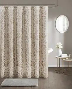 Жаккардовая занавеска для душа Odette, 72 x 72 дюйма Madison Park, tan