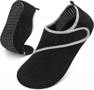 BARERUN Обувь для водных видов спорта на босу ногу с быстрой сушкой, аква-носки для плавания, пляжа, бассейна, серфинга, йоги для женщин и мужчин, черный