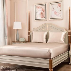 PROMEED Комплект постельного белья Promeed из натурального тутового шелка 23 момме, цвет шампань Beige - Fitted Sheet Set