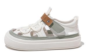 Низкие детские скейтбординговые кроссовки Kids' BIG WASP, бежево-зеленые