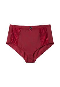 Трусики-Брифы с слегка прозрачным кружевом Sheego, бургундия