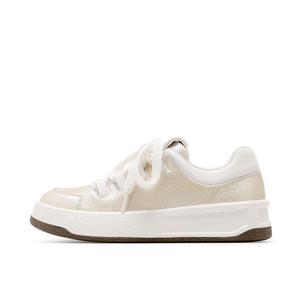 ST&SAT Женские лоу-топ скейтборд кроссовки бело-золотые, цвет White Gold