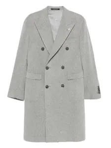 Двубортное пальто с накладными карманами Tagliatore, серый