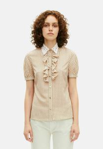 Блуза The Kooples Button-down blouse, Beige Red/Beige