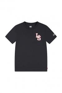 Детская хлопковая футболка "LS" MONOGRAM TEE Levi'S, черный