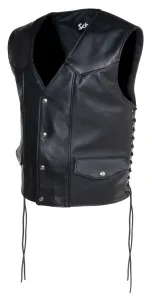 Настоящий байкерский жилет с зернистой текстурой Schott, черный