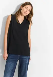 Блуза-топ Cecil из мягкой смеси материалов, черный