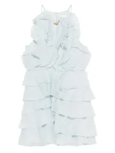 Мини-платье Cleo с оборками и ярусами Aje, синий