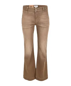 Джинсы с широкими штанинами и V-образным вырезом спереди Dnm Pure, коричневый