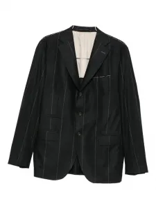 Костюм в полоску из шерстяной смеси Eleventy, черный