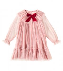 Тюлевое платье с бантиком Konges Sløjd, Mellow Rose