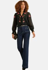 Блуза Love & Roses LONG SLEEVE , Black Embroidered/Black