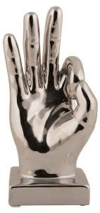 Декоративное украшение Present Time Perfecto, 8x11x8 см, серебряный