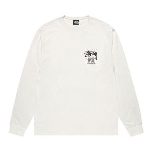 Футболка Stussy Classic Gear Long-Sleeve Tee Pigment Dyed, Natural