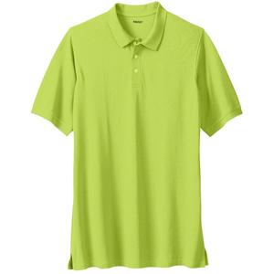 Мужская рубашка поло из пике большой и высокой длины Kingразмера без усадки KingSize, цвет Lime