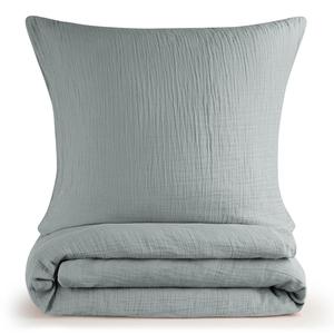 Постельное белье, муслин, 100% хлопок, 155/220 см и 80/80 см, синее Blumtal, синий