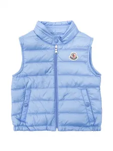 Куртка на молнии с логотипом Moncler Enfant, синий