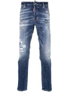 DSQUARED2 джинсы скинни Skater с прорезями, синий