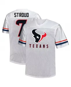 Мужская модная футболка с V-образным вырезом C.J. Stroud Houston Texans Big Tall белого цвета Fanatics