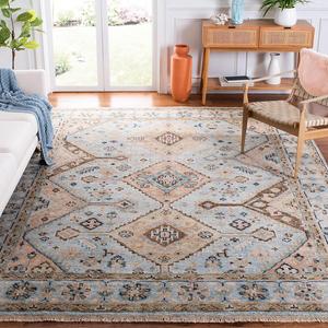 Ковер SAFAVIEH, 275 x 366 см, Samarkand Collection Light Blue/Beige SRK127L ручной работы традиционный восточный премиум шерсть для гостиной столовой спальни