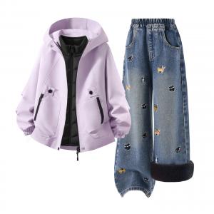 Детская повседневная спортивная одежда Disney, фиолетовый/черный