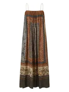 Платье миди со складками Into The East, коричневый