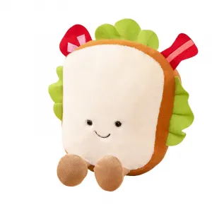 Плюшевые куклы Puffy Food Collection, Sandwich, French Fries, Pizza, Taco Doll, высота 20см/23см/30см AORUNJU, Sandwich