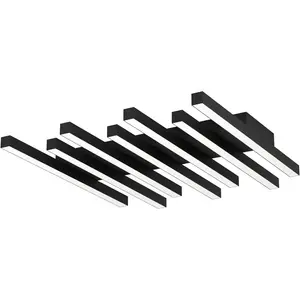 Потолочный светильник PADULARI, алюминий, сталь и пластик, для столовой, светодиодный модуль 1 шт., теплый белый - холодный белый, настенно-потолочный светильник, L53,5 x B47 x H5 см, черный, 25,6 Вт, в комплекте. Eglo, черный