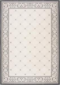 Ковер SAFAVIEH, 275 x 366 см,  Washable Rug Outdoor Courtyard Collection, Sand & Black, без линьки и легкий в уходе, идеально для патио, заднего двора, прихожей (CY1502-3901)