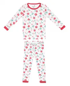 Детский комплект пижамы из 2 предметов: топ с длинными рукавами и брюки Noel Copper Pearl, белый